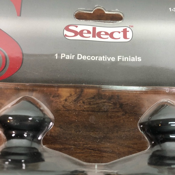 NEW Select Black Gold Decorative Finials Drapery Ball (2) Pair 4” Diameter‎ - Picture 3 of 6